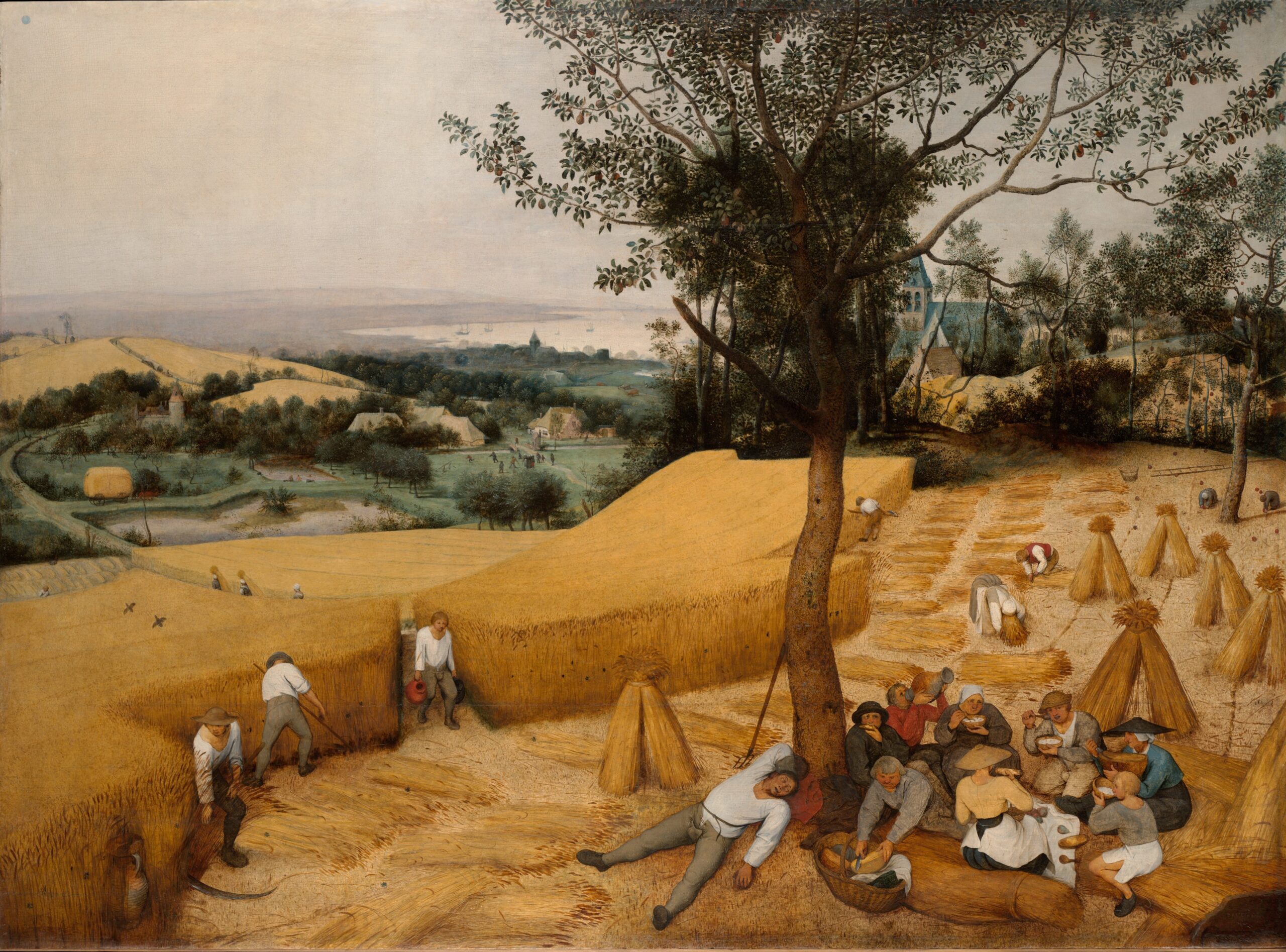 Bruegel’s Golden Noon: How “The Harvesters” Turns Lunch into a Landscape Epic