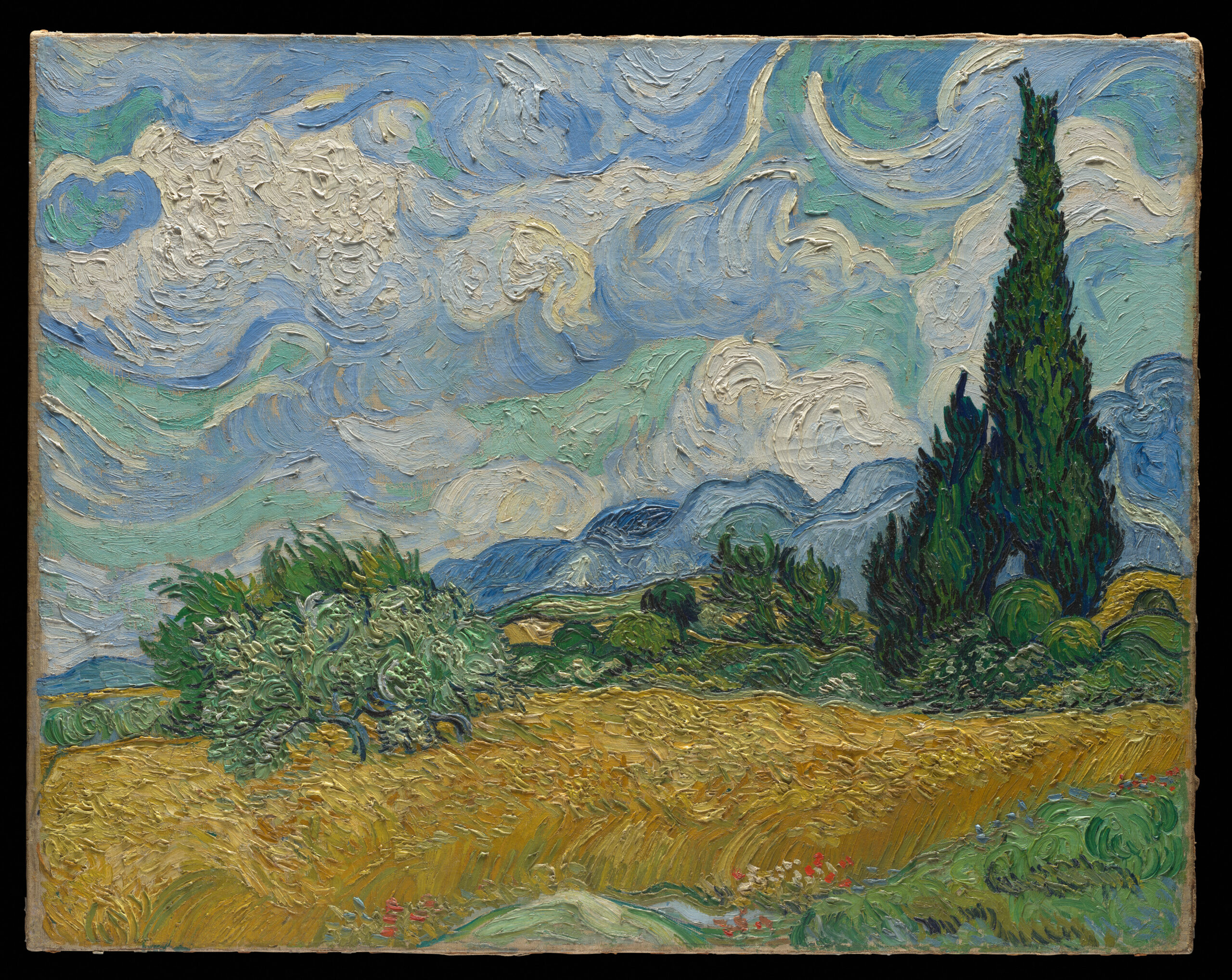 Technique Tuesday: Van Gogh’s Brush Rhythm – Impasto in “Wheat Field with Cypresses”